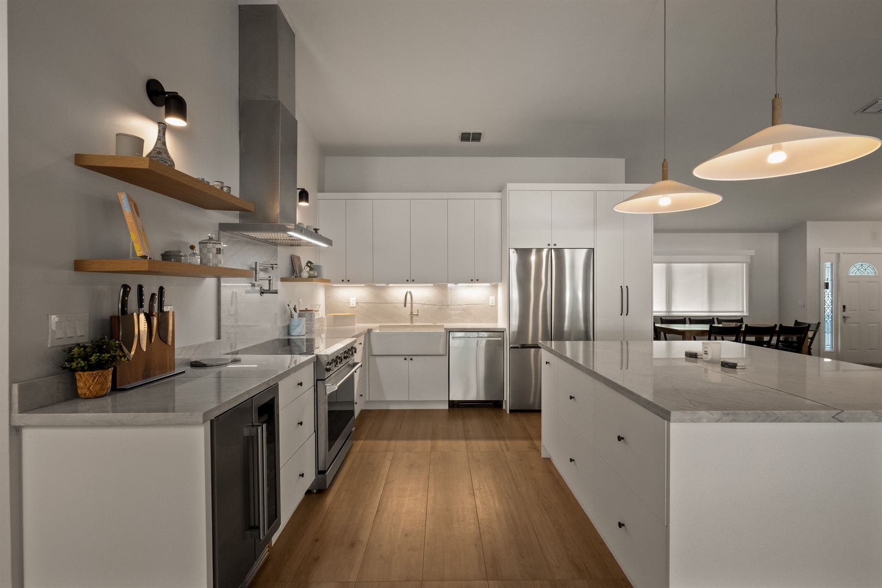 Weston open-concept living and flooring